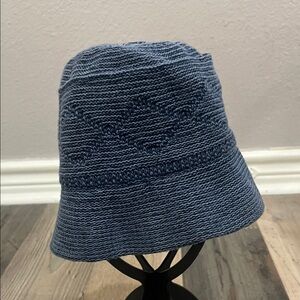 City Hunter Women’s Bucket Knit Hat diamond Pattern Sz M Casual Y2K Street Wear